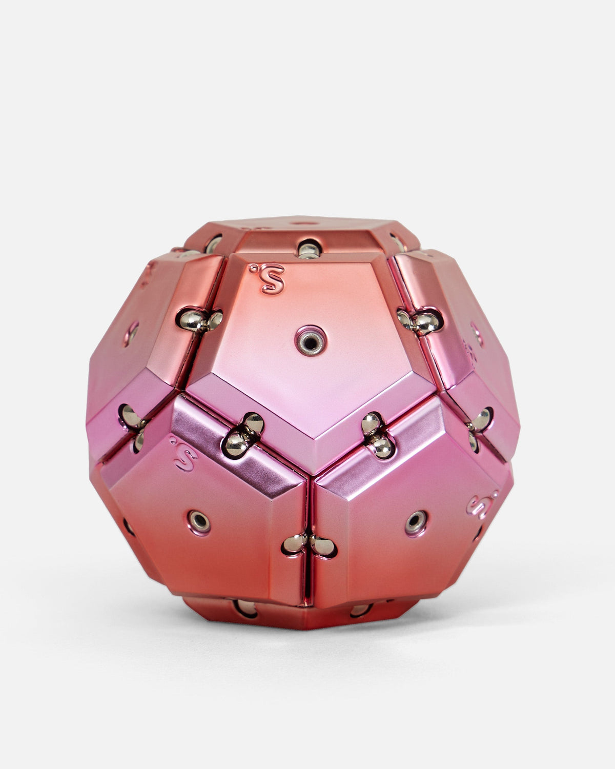 Chrome Geode Sphere - Magnetic Shape Building Set