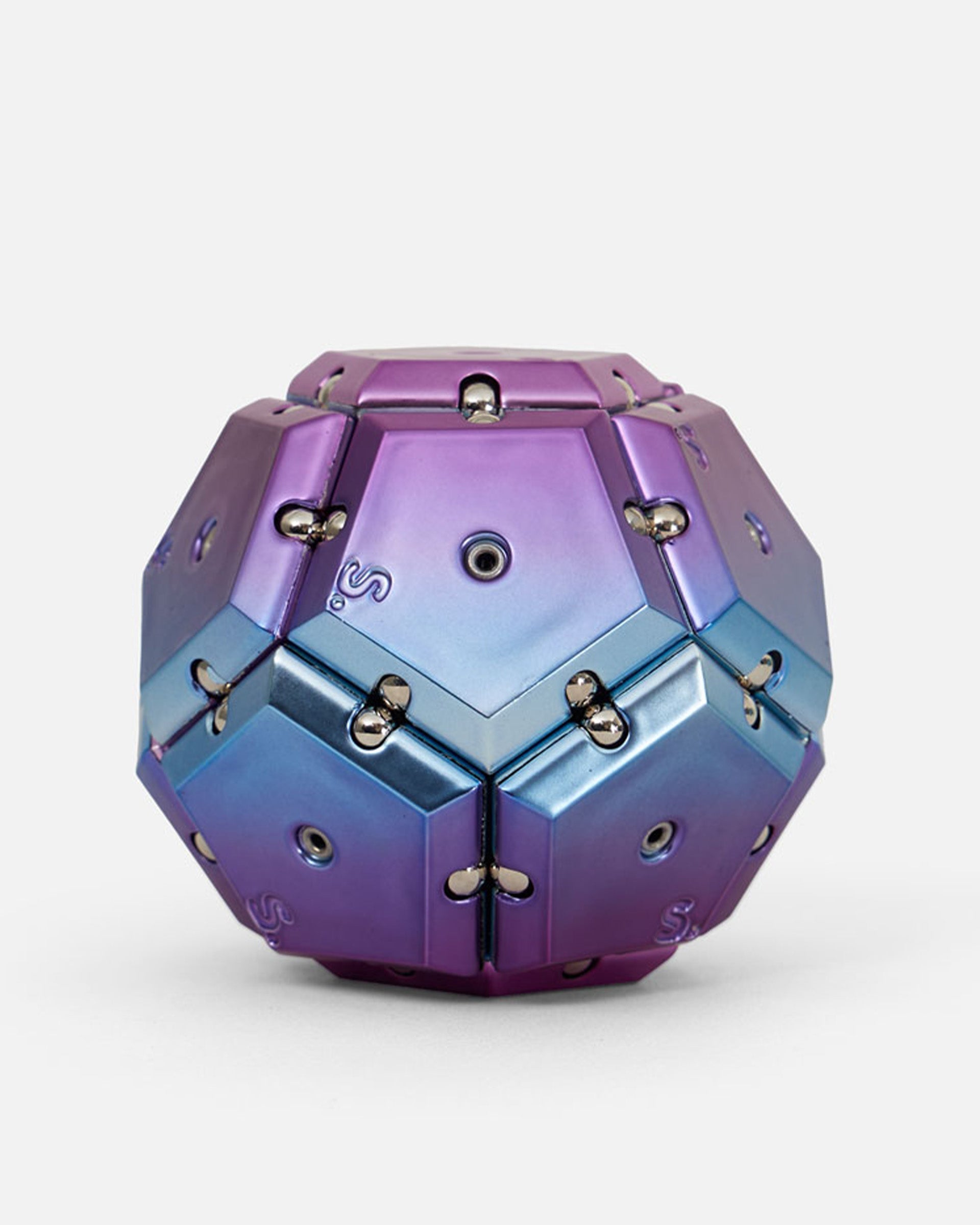 Chrome Geode Sphere - Magnetic Shape Building Set