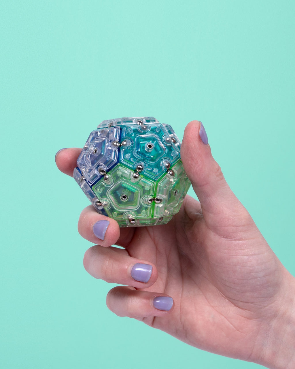 Crystal Geode Sphere - Magnetic Shape Building Set