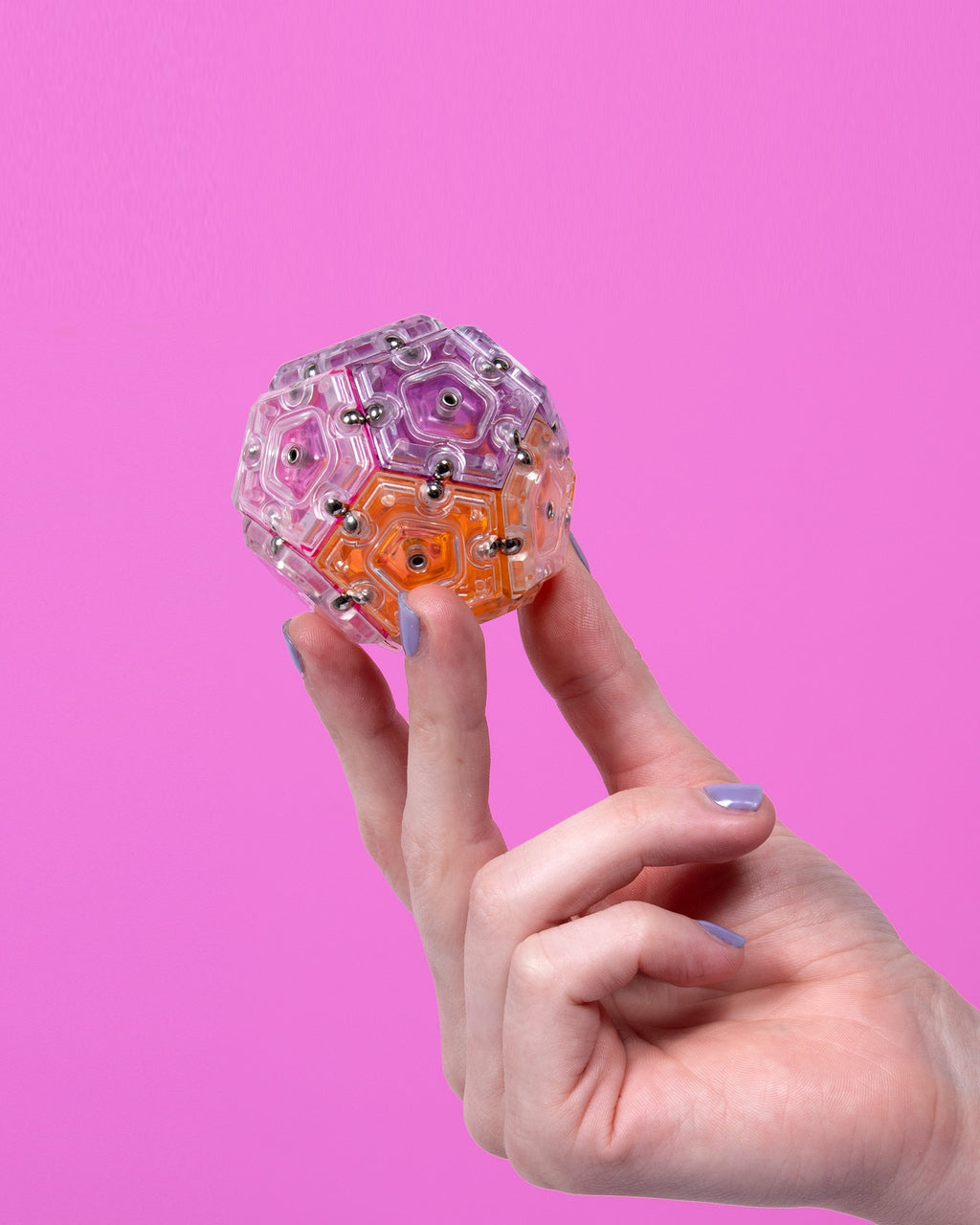 Crystal Geode Sphere - Magnetic Shape Building Set