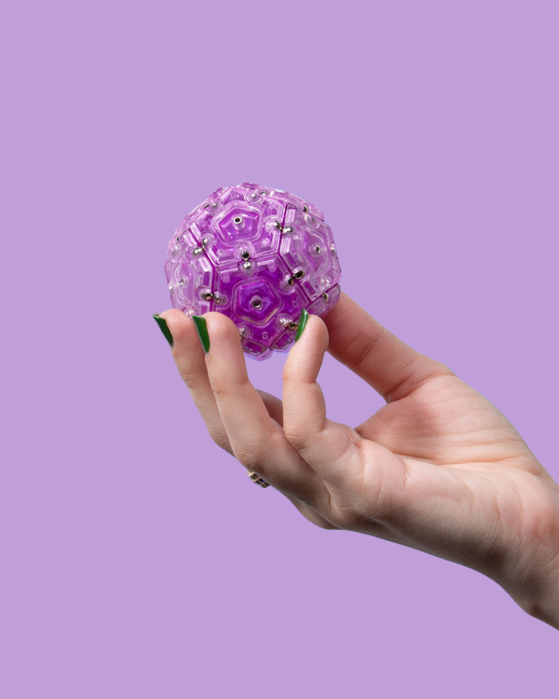 Crystal Geode Sphere - Magnetic Shape Building Set