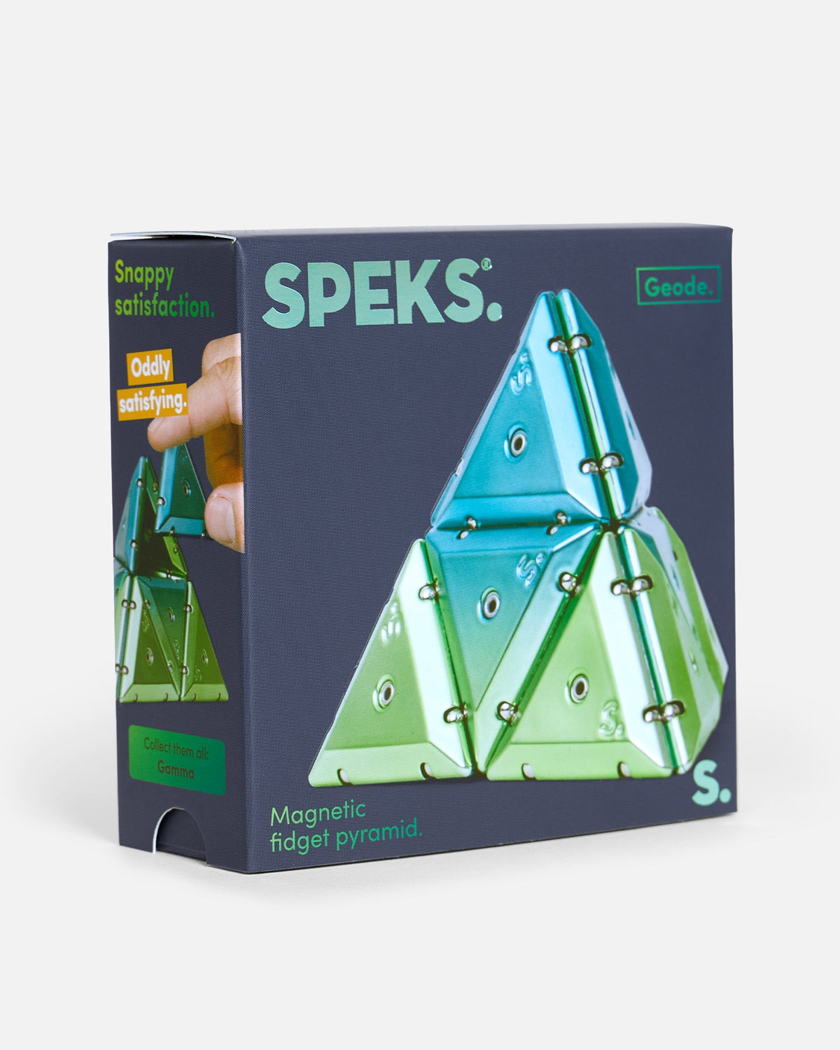 Chrome Pyramid Geode - Magnetic Shape Building Set