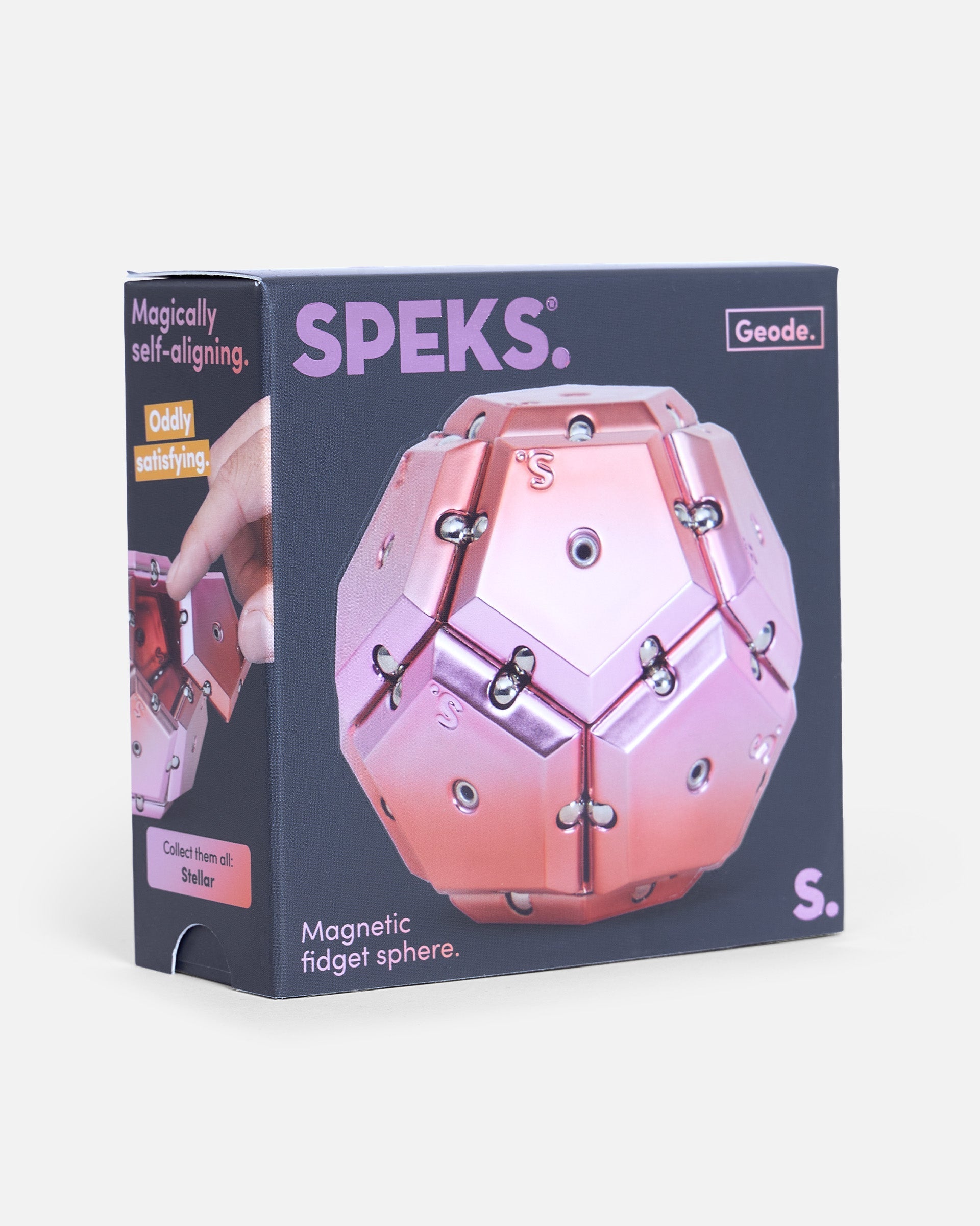 Chrome Geode Sphere - Magnetic Shape Building Set