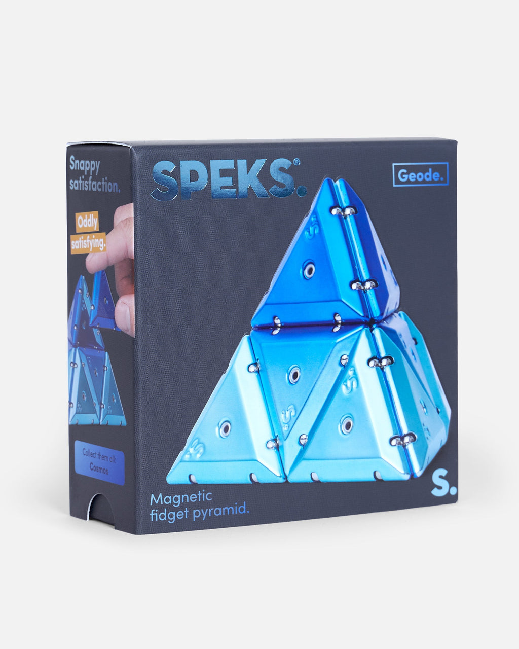 Chrome Pyramid Geode - Magnetic Shape Building Set